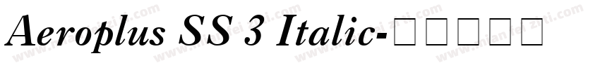 Aeroplus SS 3 Italic字体转换